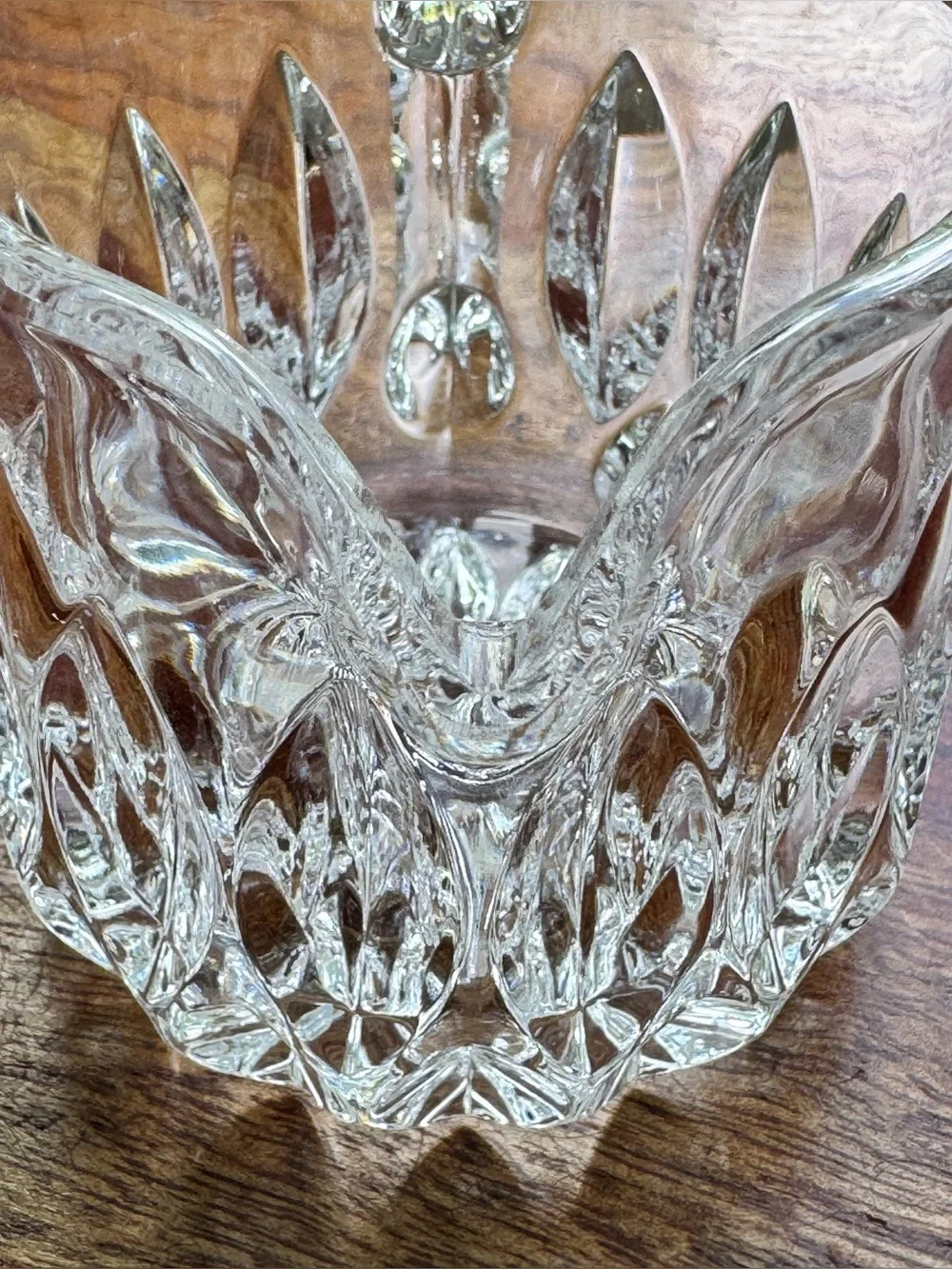 Vintage Gorham Full Lead Crystal Creamer & Covered Sugar Bowl Set West Germany